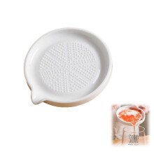 (round, 1pcs) Keramikreibe mit tiefer Schale für Knoblauch, Ingwer und Käse, 16,8 cm