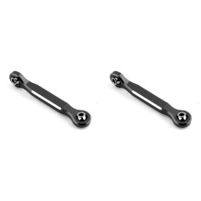 2X Aluminum Alloy Steering Servo Linkage Tie Rod for 1/5 X-Maxx Xmaxx 6S 8S RC Truck Upgrade Parts,Black