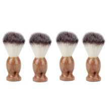 4Pcs Badger Hair Men's Shaving Brush Salon Men Facial Beard Cleaning Appliance Shave Tool Brush with Wood Handle