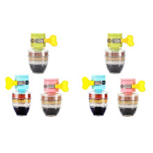 6PZ Cucina per Uso Domestico Addolcitore Fluoruro con Cartuccia di Filtrazione Rubinetto Purificatore Rubinetto Filtro Depuratore D'Acqua