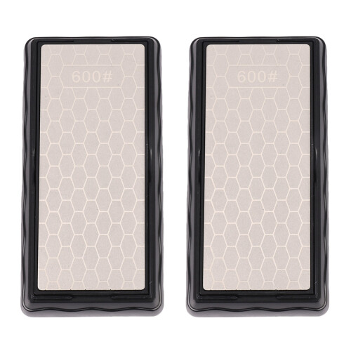 2X 600 1200 Double-Side Sharpener Diamond Whetstone Knife Sharpening Stone Kitchen Grit Chef Knife Grinding Tool