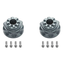 2Pcs Metal Universal Front/Rear Differential Carrier Diff Case for RC Car 1/10 TRX4 -4 -6,Grey