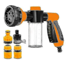 (orange) Handheld Dog Shower Head, Adjustable Spray, Adjustable Foam Concentration, Soft TPR Rubber, for Short-haired Pet Washing Cleaning