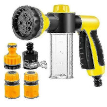 (yellow) Handheld Dog Shower Head, Adjustable Spray, Adjustable Foam Concentration, Soft TPR Rubber, for Short-haired Pet Washing Cleaning