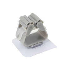 (Grey, 1pc) Wall Mounted Mop Holder, No Drill Self-Adhesive Space Saving for Mop Broom Kitchen Bathroom Tools