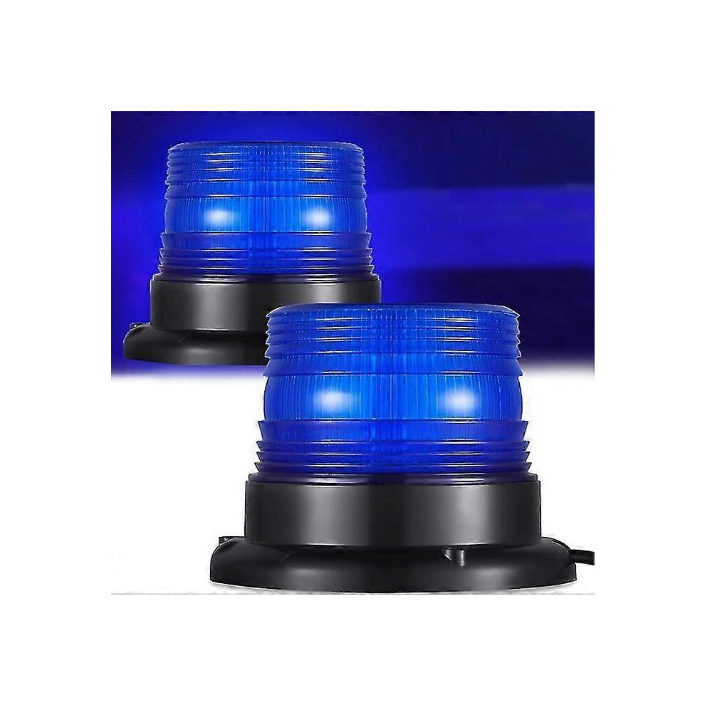 () Led Rotating Strobe Beacon Warning 10W 10V-80V, Magnetic Mount, 360 Degree 200M Visible, Weather Resistant For Cars Trucks Blue/Light/Orange 6966168366171