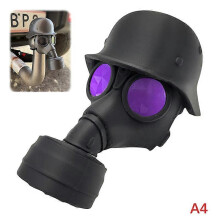 (A4) Trailer Hitch Cover, 3D Printed PLA, Steel Helmet and Gas Mask Design, Protects Tow Coupling from Dust Rust, Rear Vehicle Decoration