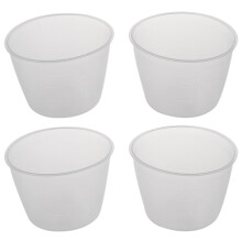 4 Stueck Kunststoff 120 ml Elektro-Herd Reis Messbecher Reis Tasse - Klar & Weiss