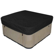 (black, 218*218*90cm) Square Hot Tub Cover Waterproof UV-Resistant 10 Sizes Oxford Fabric Protector