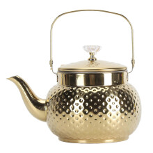 (1.5L Diamond Pattern) Liedellä käytettävä teekannu, 1,5 l, ruostumatonta terästä, kultainen, kotikäyttöön, ravintolaan ja hotelliin