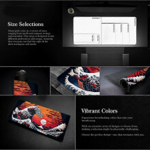 (No 1_300x800x2mm) Gaming Mouse Pad, Cloth Surface Smooth Glide, Stitched Edge Non-slip Base, Multiple Sizes Rubber Desk Mat, Washable Foldable