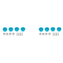 8Pcs Metal 12MM Wheel Hex Adapter for TT01 TT-01 TT02 XV01 TB-04 WT-01N 1/10 RC Car Upgrade Parts