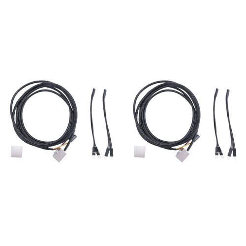 2X Computer Desktop  PC Motherboard External Start Power /Off Button Extension Cable for DIY Button Silver