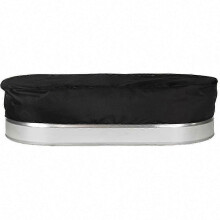 (4FT) Oval Stock Tank Cover, Black Waterproof Oxford Cloth, with Drawstring Snug Fit, for 4FT 6FT 8FT Cold Plunge Ice Baths Outdoor Pools