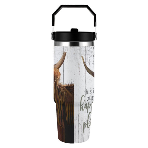 Ποτήρι Highland Cow από μονωμένο ανοξείδωτο ατσάλι 30oz με 2