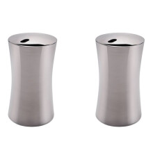 2X Small Toothpick Holder Dispenser Storage Organizer Stainless Steel (Silver)
