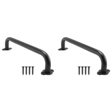 2pcs 10 Inch Metal Industrial Pipe Wall Handrail - Pipe Barn Door Pull Handle, Staircase Steps Handrail