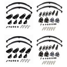 2X Barra de Acero de Suspensión de Resortes de Hoja Dura Delantera Y Trasera para 1/14  RC Tractor Trailer Truck Upgrade Parts Accesorios