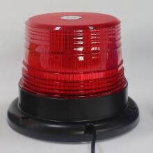 (Red) LED Rotating Beacon Warning Light, Magnetic Orange 10W, 360 Degree Visible, 10-80V Cigarette Lighter Powered, for Car Truck Emergency Use