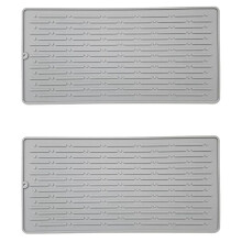 2X Siliconen Vierkante Schotel Droogmat Afvoer Pad Waterfilter Tafel Placemat Keuken Hittebestendige Bescherming Duurzaam B