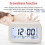 (white) Smart Alarm Clock, Large LED Display, Automatic Sensor Night Light, Built-in Thermometer, Plastic, Quiet, Energy Saving 2