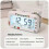 (white) Smart Alarm Clock, Large LED Display, Automatic Sensor Night Light, Built-in Thermometer, Plastic, Quiet, Energy Saving 3