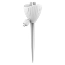 (White) Automatisch zelfwaterend apparaat voor potplanten, automatische plantenwaterprikkers met instelbare流量regelklep, PP-kunststof