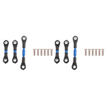 6 Stks Metalen Stuurstang Link Rod Tie Rod voor TT-01 TT01 1/10 RC Auto Upgrade Onderdelen Accessoires, Blauw