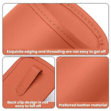 (Black) Car Cup Holder Seat Back Leather Interior Storage Bag, Secure Back Clip, Multi Mount Positions, Large Opening, 10 x 16cm