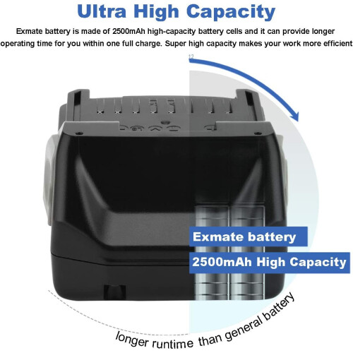 18V 2.5Ah Replacement Battery for Hitachi Power Tools 2