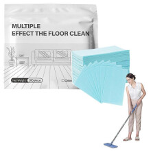 (Blue, 100pcs) Multi-surface Floor Cleaning Tablets for Wood Tile Floors - Deep Nourishing, Baby-Safe, Moisture Protection, 100 Pack