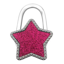 (7) Bag Hook Shiny Folding Zinc Alloy Rhinestone Crown or Star Table Edge Hanger