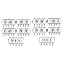Paquete de 48 Anillos de Cortina de Metal, Ojales de 30 mm de Diámetro Interno para Barras de Cortina, Barras Y Cortinas, Plateado