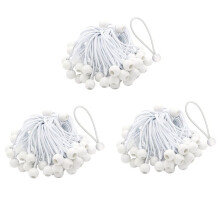 150 Pcs Bungee Cord with Balls Elastic Ties Bungee Toggles Ties for Marquees,Tents Banners,Flag Poles,Tarp (White)