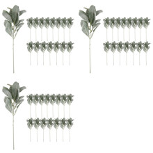 45 Pcs Artificial Flocked Lambs Ear Greenery Stem Faux Lamb's Ear Branches Picks Rustic Wedding Centerpiece