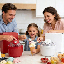 (colorful) Sähköinen jäätelökone Keltainen Pieni Koti Mini Sorbet Jogurttikone