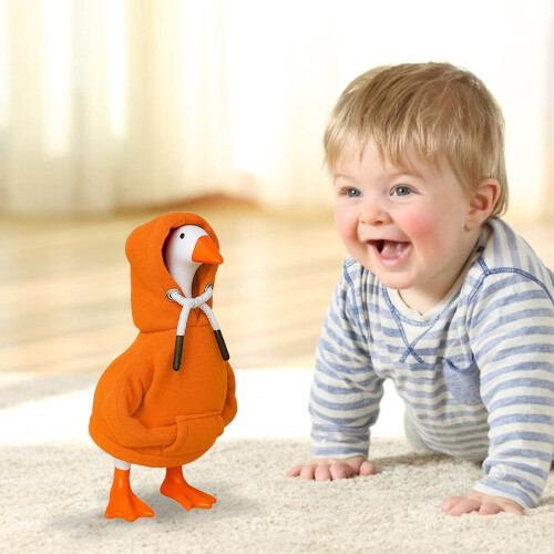 Magnetic Goose Statue Key Holder 7 Inch Orange 2