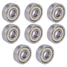 8X 626Z Doppelt Abgedichtete Kugel Lager 6X19X6mm Kohlen Stoff Stahl Silber