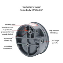 (0-60Pa) Differential Pressure Gauge, High Precision Filtered Measurement for Clean Room Maintenance