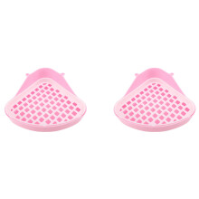 2X Hase Toilette MüLleimer, Kleines Tier Ecke Töpfchen, Ecke für Haustier Abfälle für Kaninchen, Hamster (Rosa)