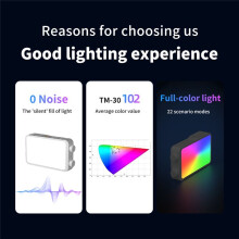 25W RGB Full-Color Fill Light Photography Phone Video Filming Live Streaming Video Light Portable Video Lighting