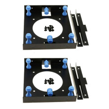 2X Metallschwarzer, StoßFester Montageadapter für 3,5-Zoll-Festplatte auf 5,25-Zoll-DVD-ROM-Schacht