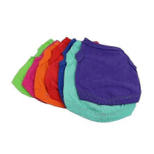 (purple, M) Gilet pour chien en coton uni, t-shirt d'été pour animaux de compagnie de petite et moyenne taille