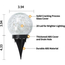 (Multicolor4) Solarne lampy zewnętrzne Globe z inteligentnym przełącznikiem i baterią 600 mAh