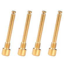 4X M4 Titanium Bolts for Bicycle Disc Brake Pad Threaded Pin Inserts Screw for XT R XT Hydraulic Disk Caliper-Golden