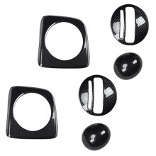 6Pcs AT Car Carbon Fiber Getriebe Schalttafelabdeckung Rahmenverkleidung RHD für 2006-2011