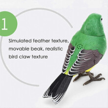 (K6) Interactive Electronic Bird Toy, Sound & Motion Activated, Battery-Powered Chirping Decorative Bird, ABS+PC, 13.5  9 cm