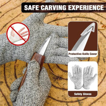 Woodworking Tools Set 23PCS Wood Whittling Kit for DIY Lovers Beginners, Including Basswood Blocks, PU Storage Bag
