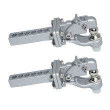 2X Metal Hitch Trailer Hook for 1:10 Scx10 90046 90047 Trx4 Rc Crawler Car(Silver)