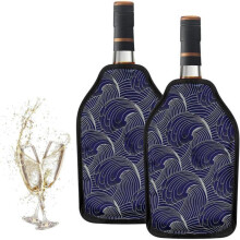 Rafraichisseur De Bouteille De Vin, 2 Pieces Reutilisable Wine Bottle Coolers, Isotherme Pour Vin Champagne Biere Refroidisseur Bo